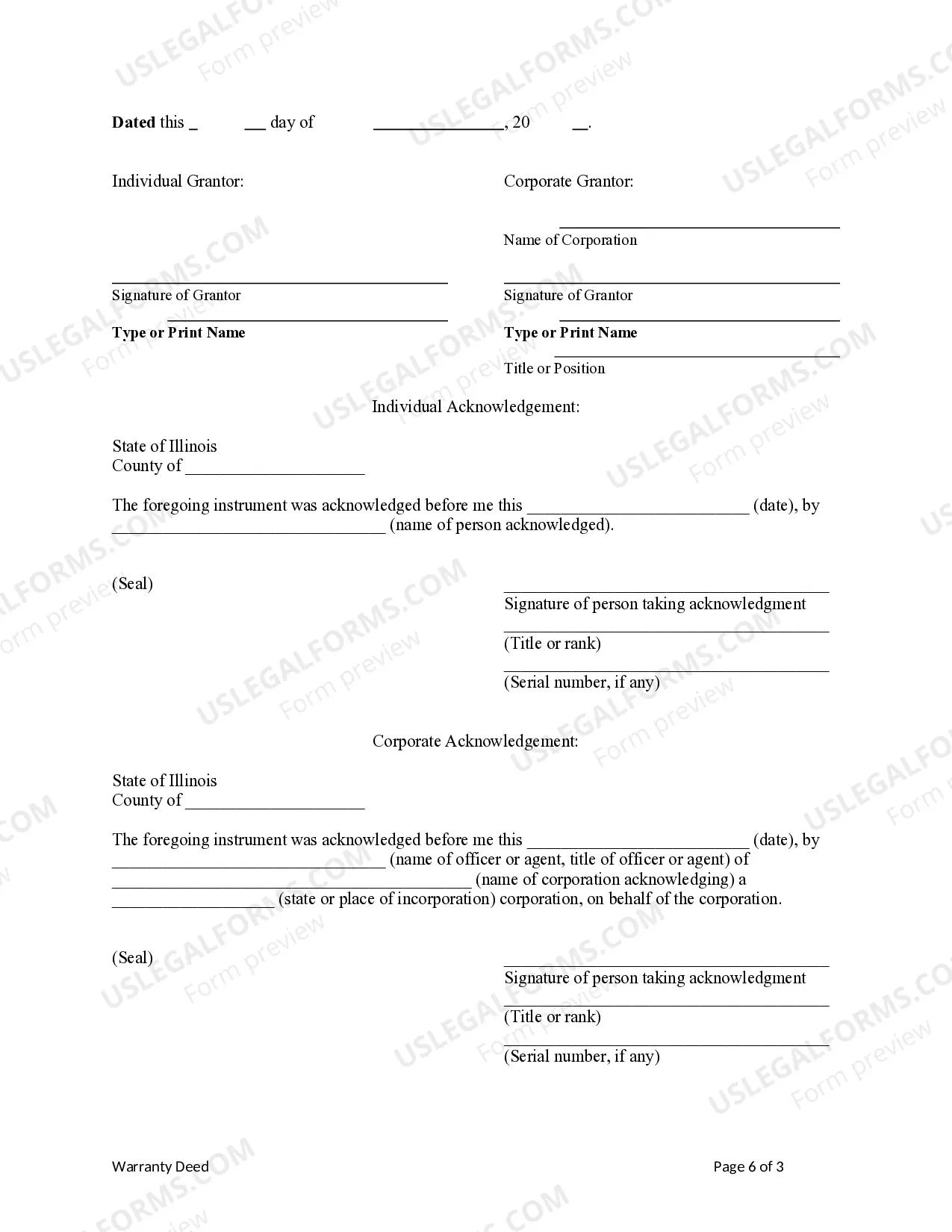 Preview Warranty Deed from a Trust to a Trust