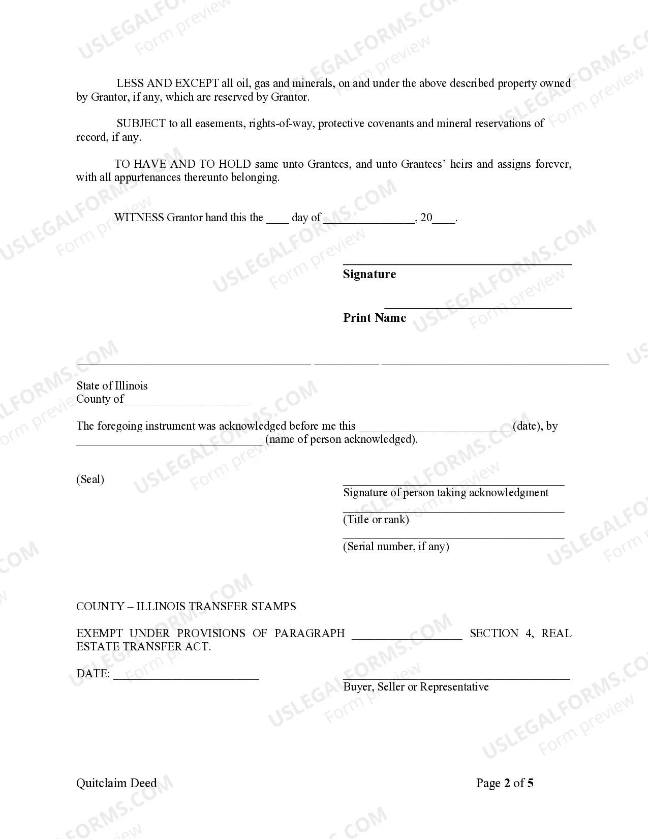 Preview Quitclaim Deed from Individual to Two Individuals in Joint Tenancy