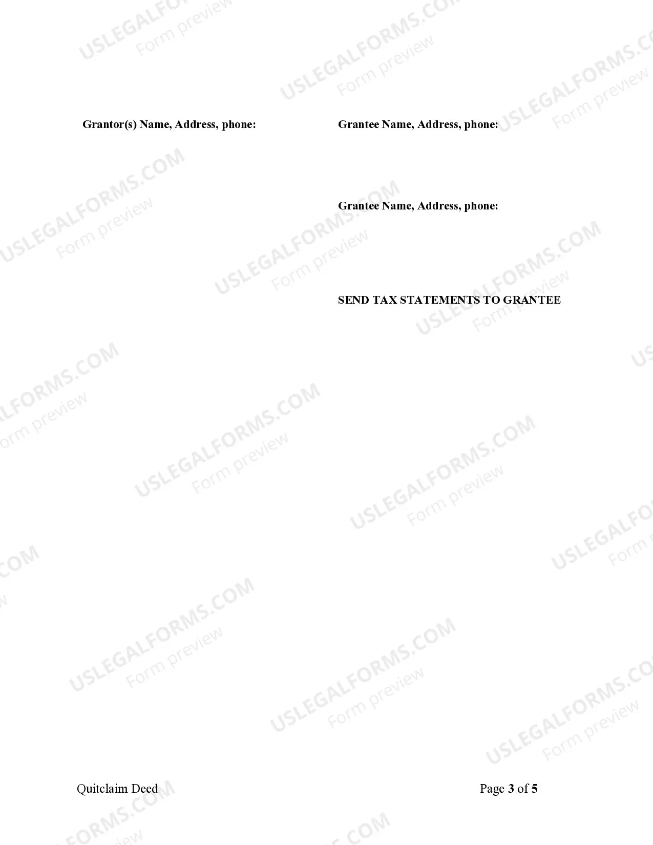 Preview Quitclaim Deed from Individual to Two Individuals in Joint Tenancy