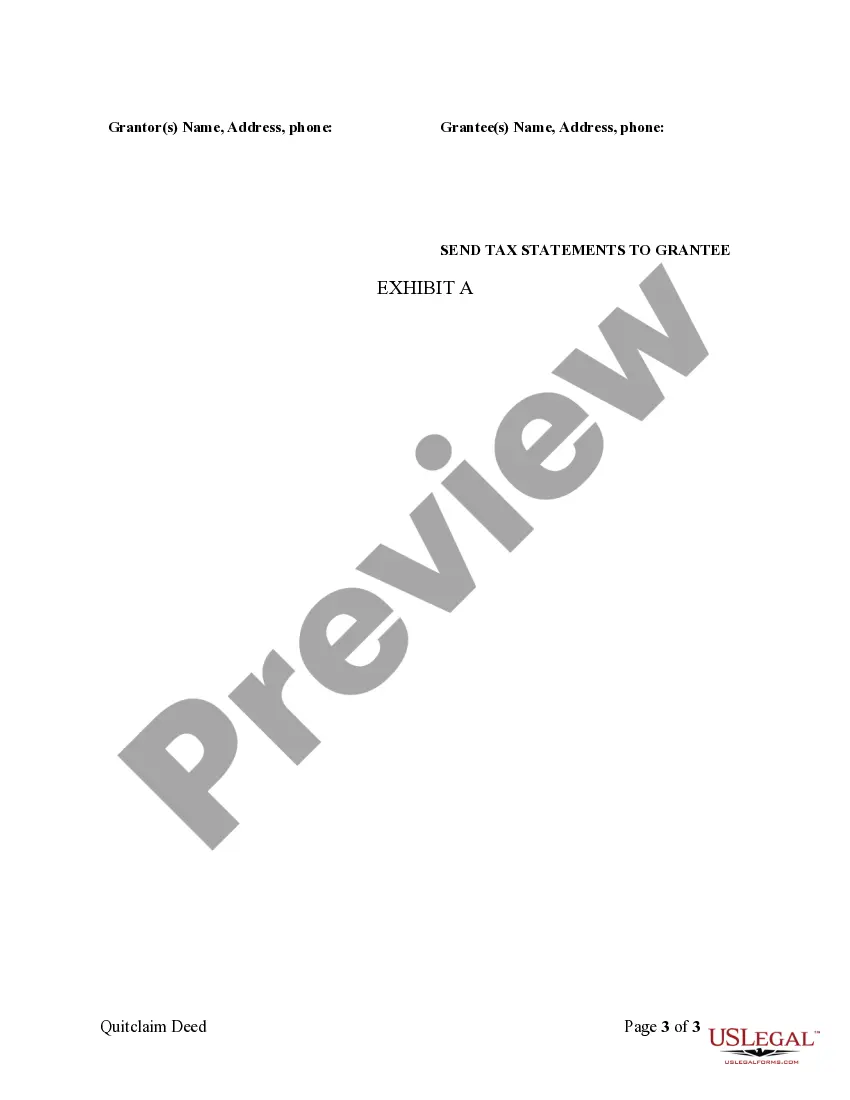 Preview Quitclaim Deed from Individual to LLC