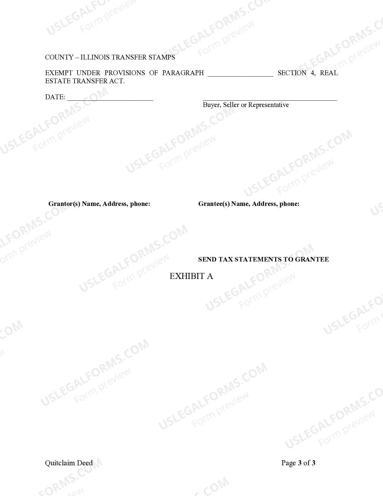 Preview Quitclaim Deed from Husband and Wife to LLC