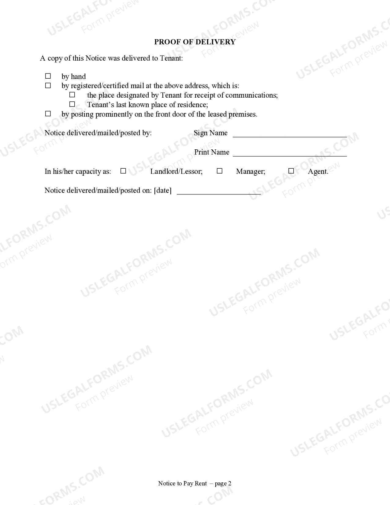 Preview 5 Day Notice to Pay Rent or Lease Terminates - Residential