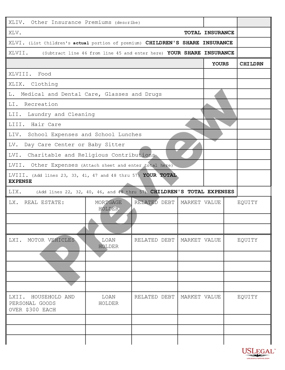 page 2 Financial Statement - for use in Court preview