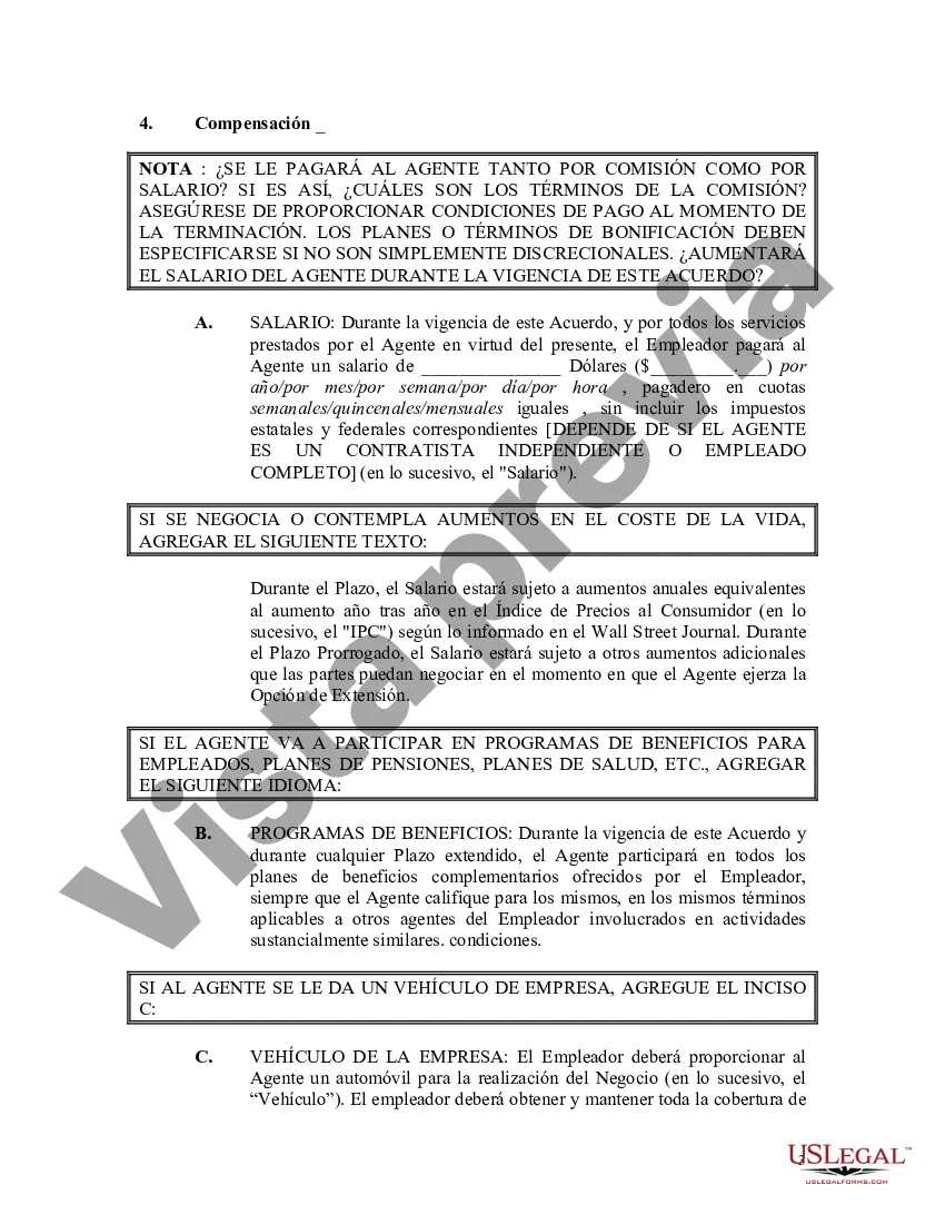 Preview Acuerdo de Empleo Maestro Illinois