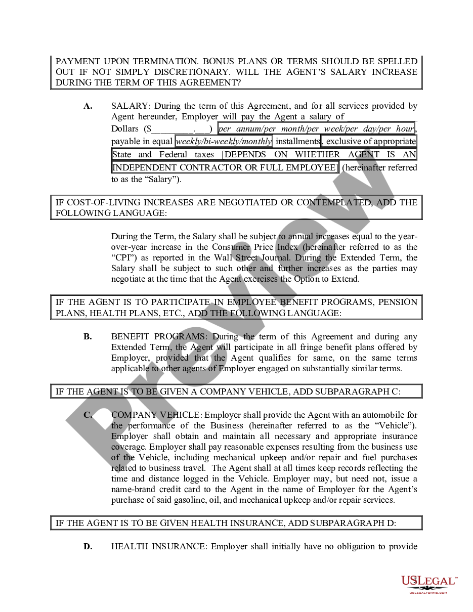 page 2 Master Employment Agreement Illinois preview