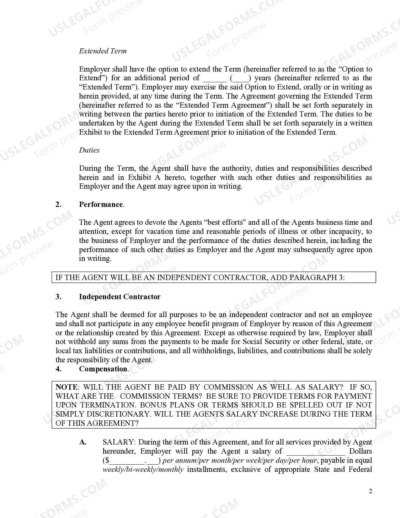 Preview Master Employment Agreement Illinois