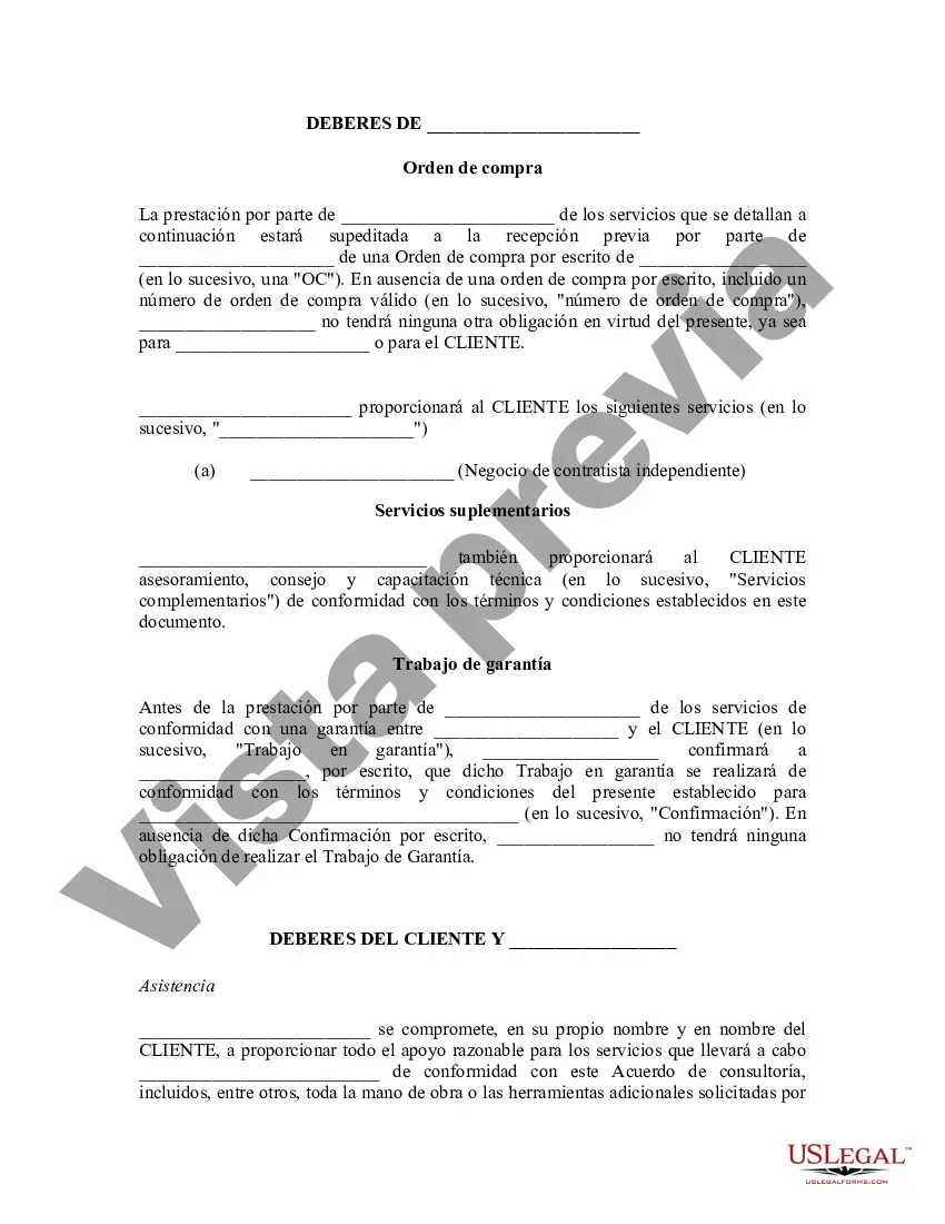 Preview Acuerdo de contratista independiente para trabajadores por cuenta propia