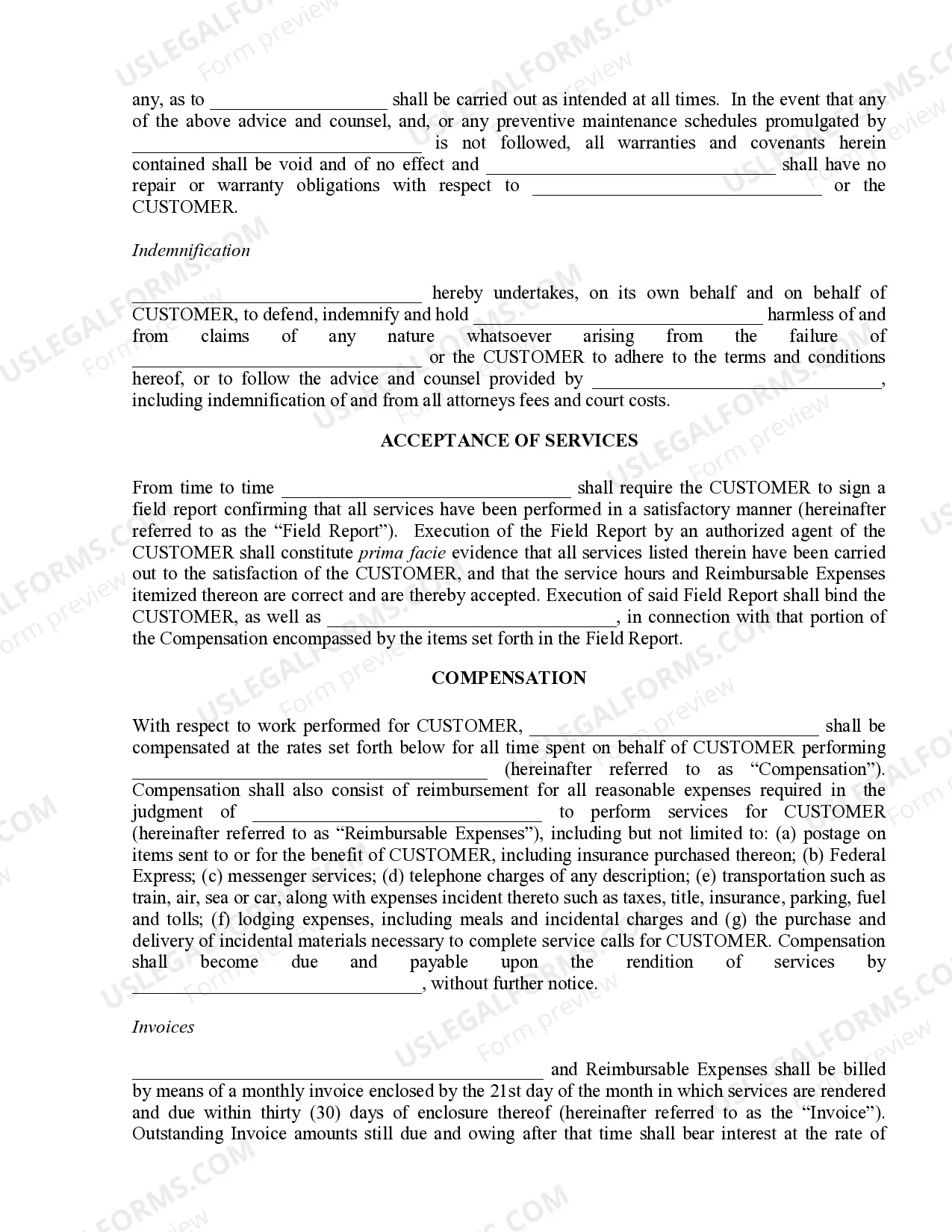 Preview Self-Employed Independent Contractor Agreement