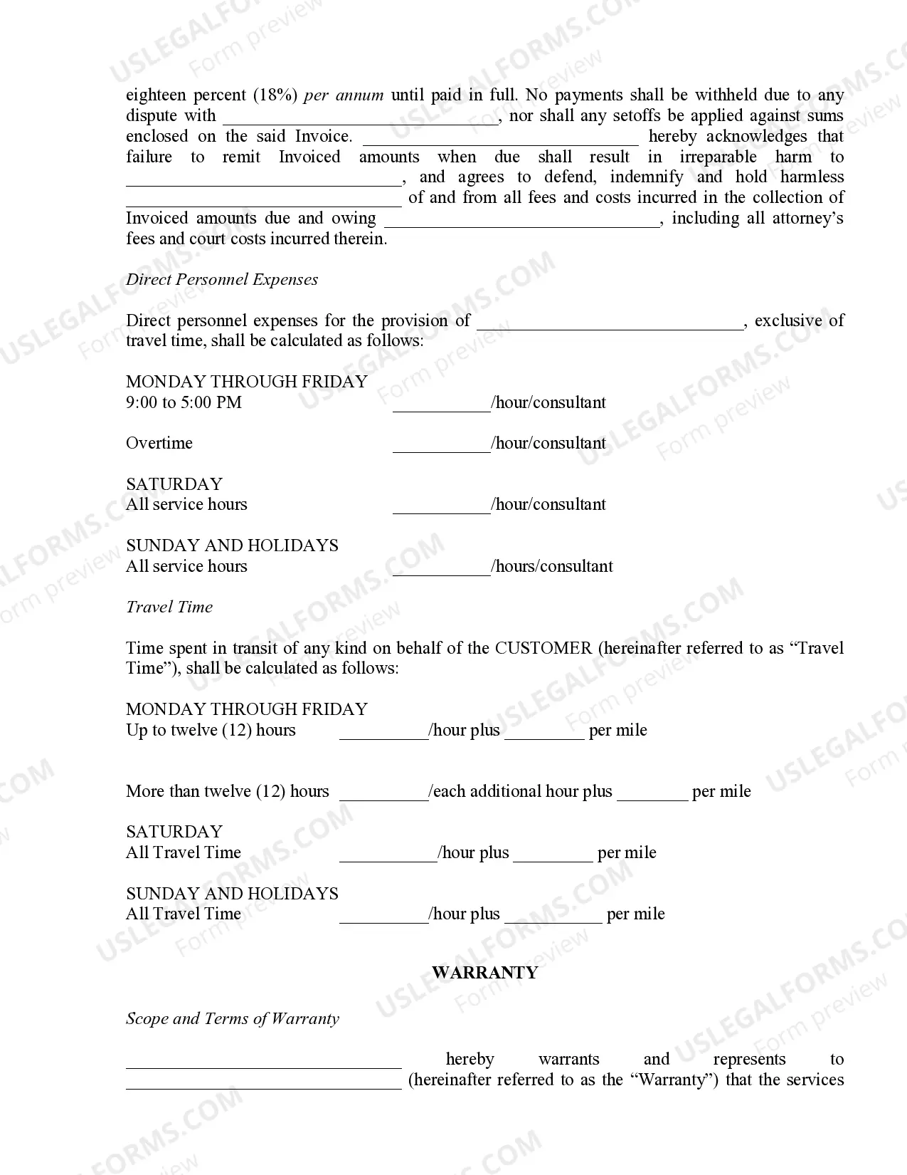 Preview Self-Employed Independent Contractor Agreement