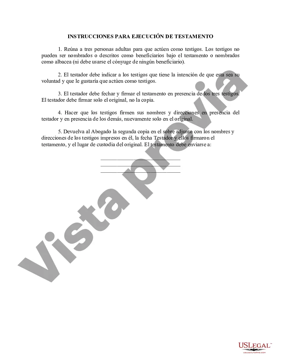 Preview Instrucciones para Otorgamiento de Testamento Simple