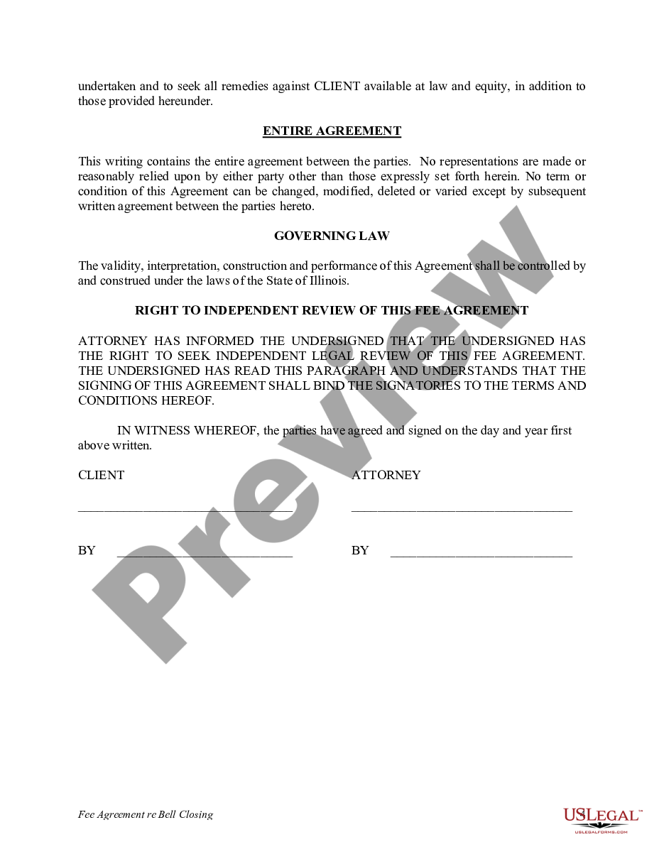 page 3 Fee Agreement preview