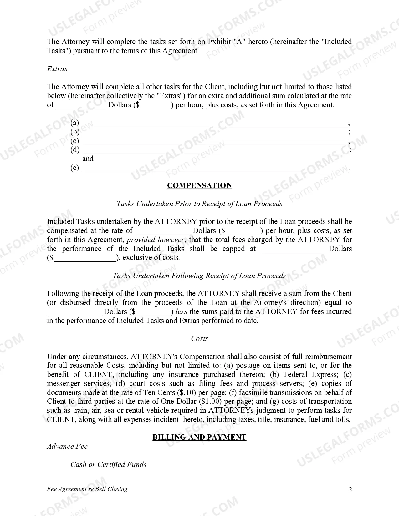 Preview Fee Agreement