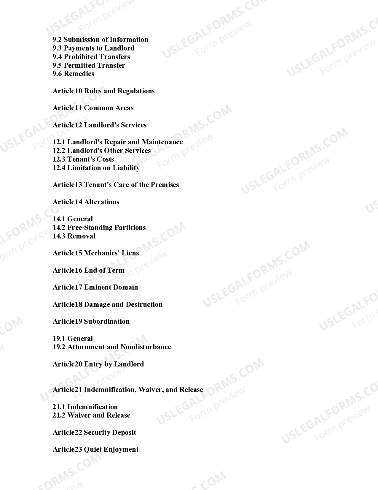 Preview Office Lease