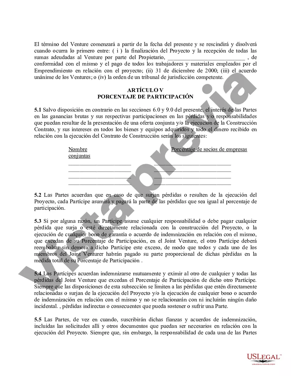 Preview Acuerdos de empresas conjuntas: para un proyecto de construcción o una empresa comercial general