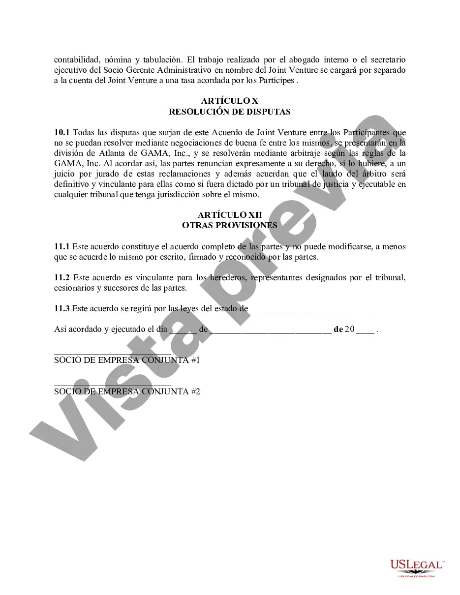 Preview Acuerdos de empresas conjuntas: para un proyecto de construcción o una empresa comercial general