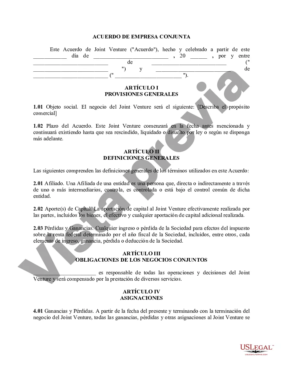 Preview Acuerdos de empresas conjuntas: para un proyecto de construcción o una empresa comercial general