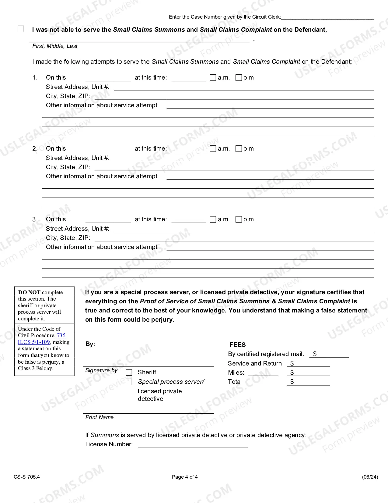 Preview Small Claims Summons Copy