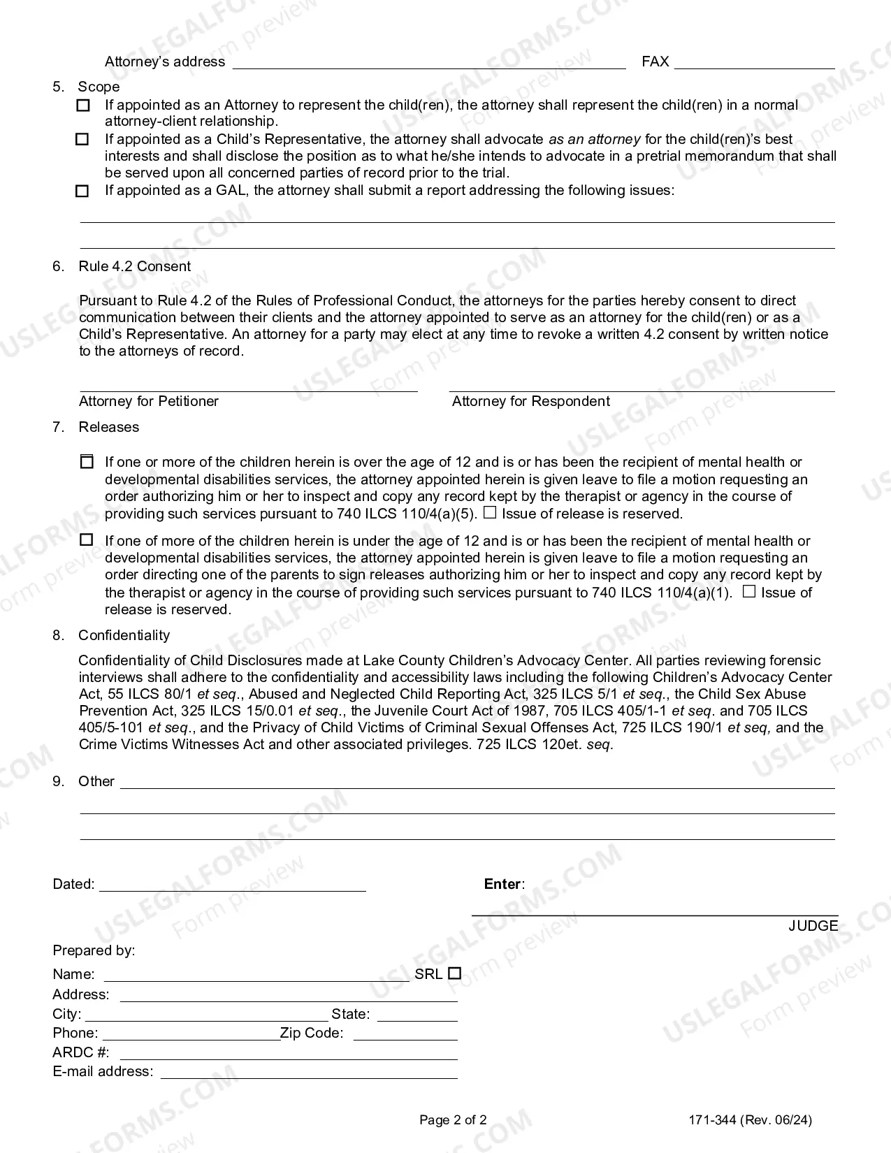 Preview Child Representation Order