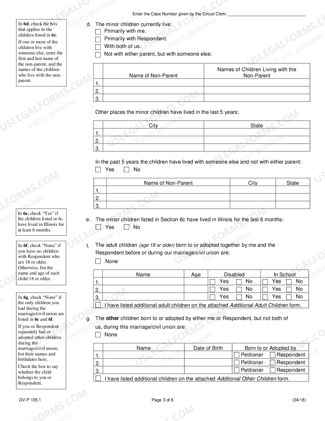Preview Petition for Dissolution of Marriage - No Minor Children