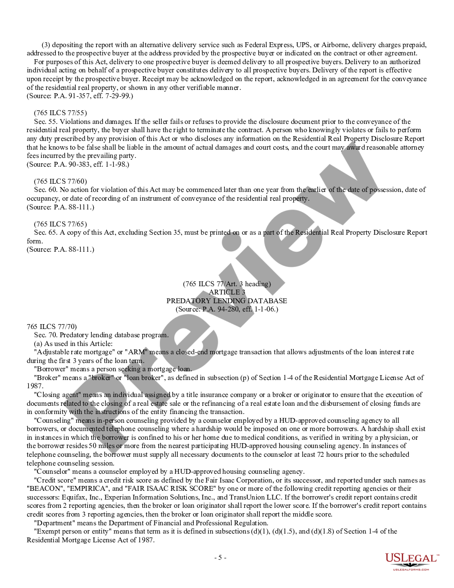 page 4 Residential Real Estate Sales Disclosure Statement preview
