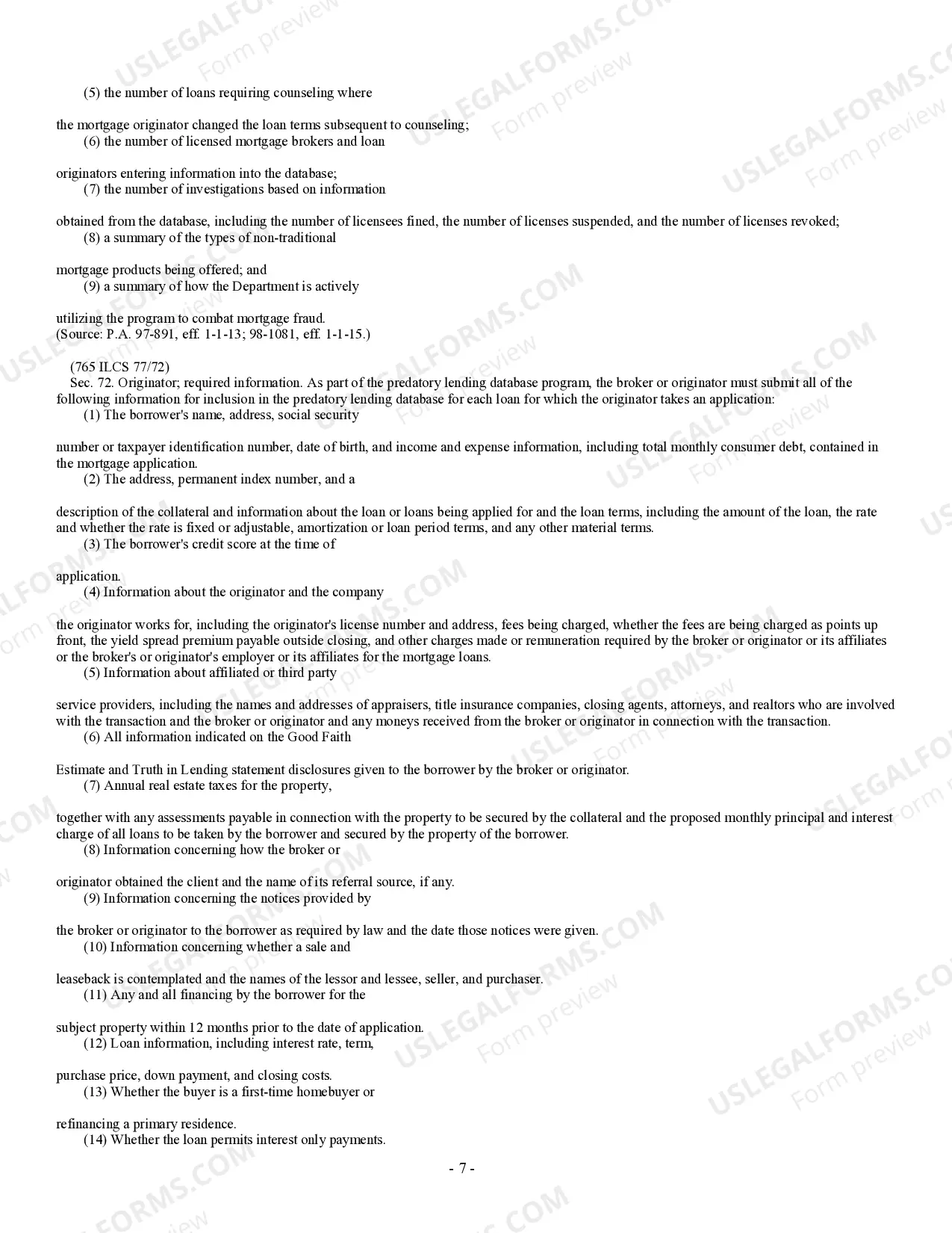Preview Residential Real Estate Sales Disclosure Statement