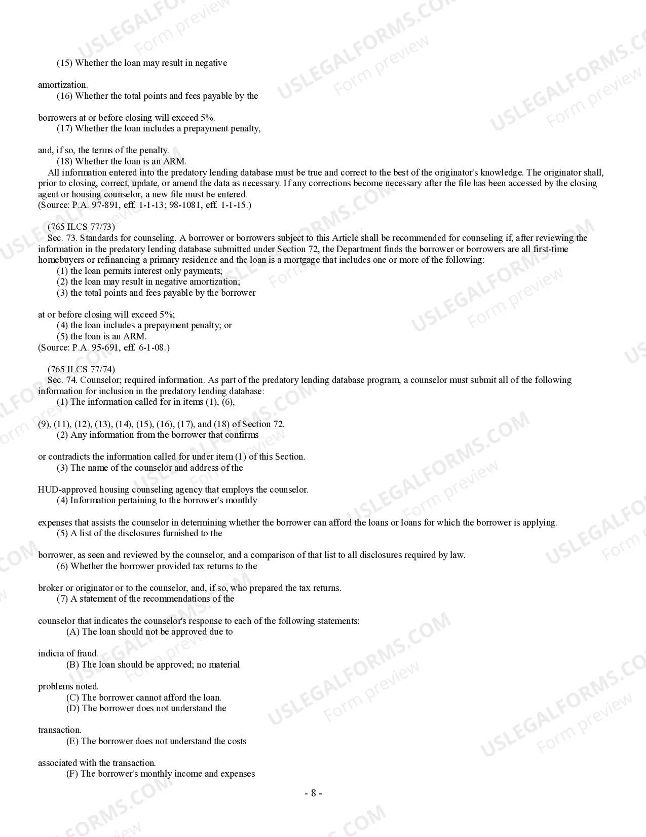 Preview Residential Real Estate Sales Disclosure Statement