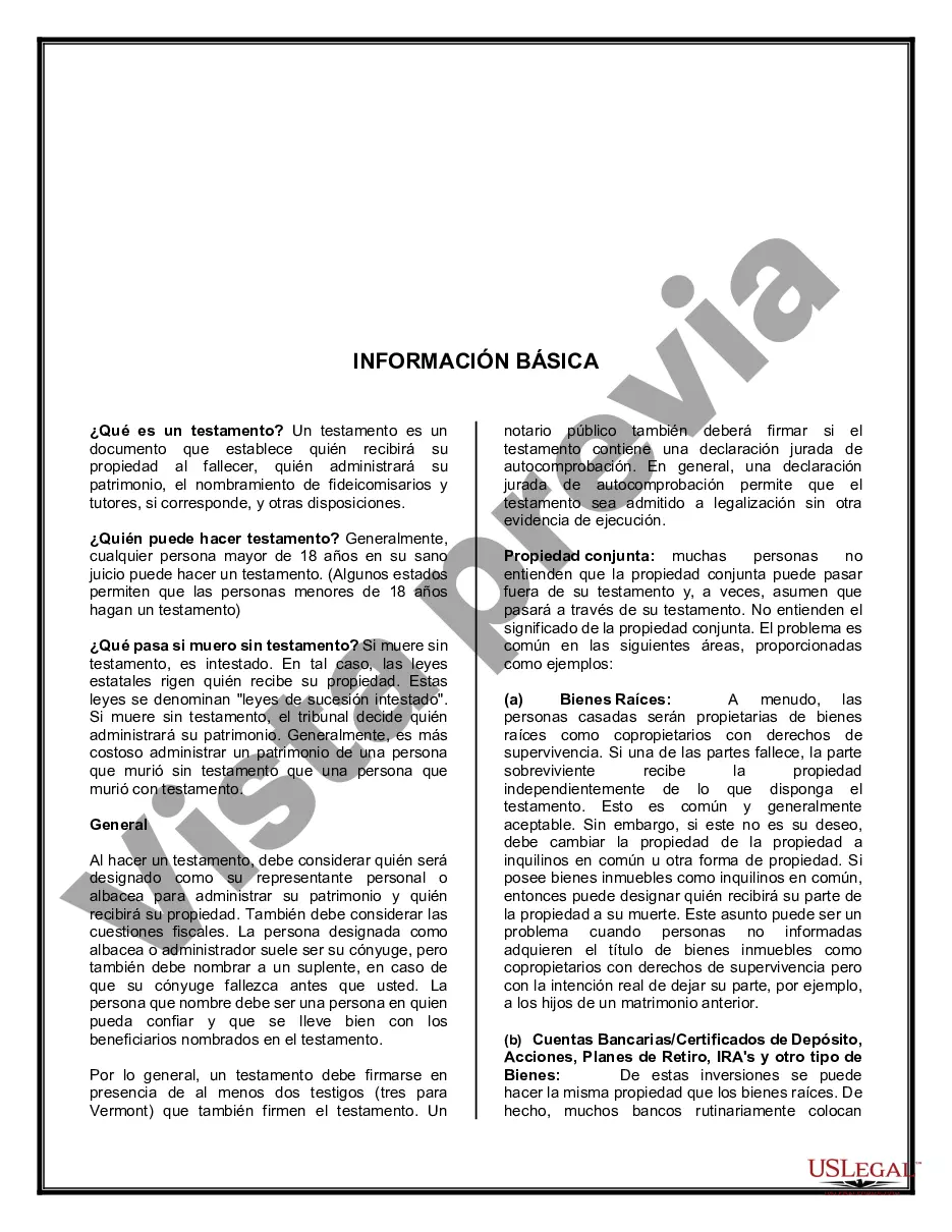 Preview Testamentos mutuos que contienen última voluntad y testamentos para personas solteras que viven juntas sin hijos