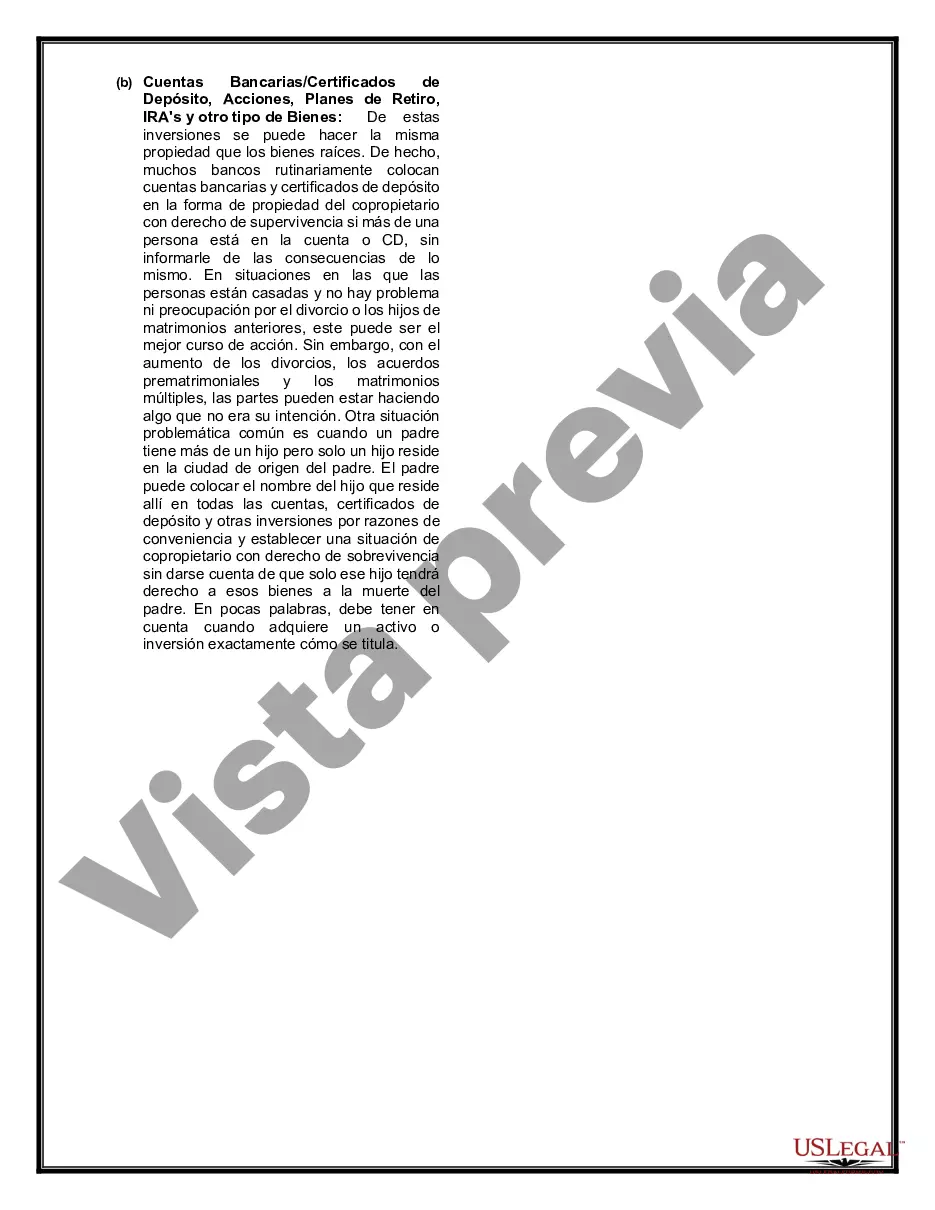Preview Paquete de Testamentos Mutuos de Últimas Voluntades y Testamentos para Personas Solteras que conviven con Hijos Mayores de Edad