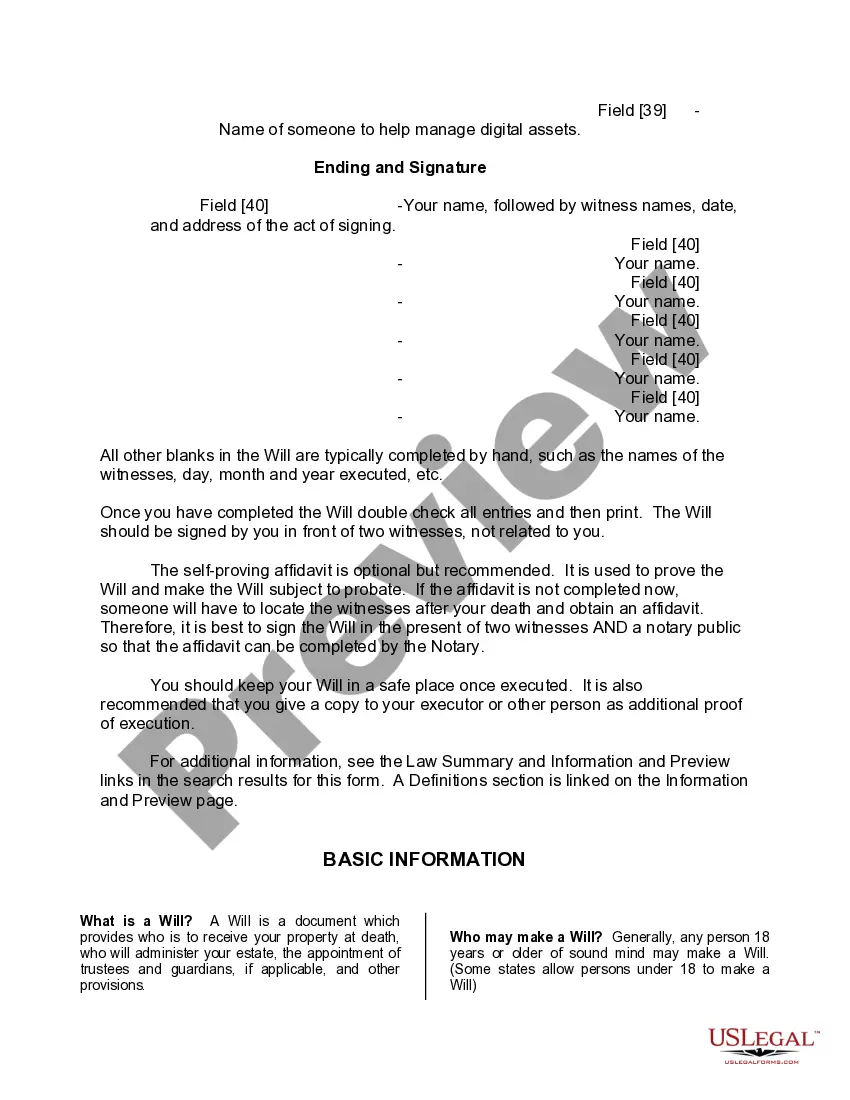 Preview Mutual Wills Package of Last Wills and Testaments for Man and Woman living together not Married with Adult Children