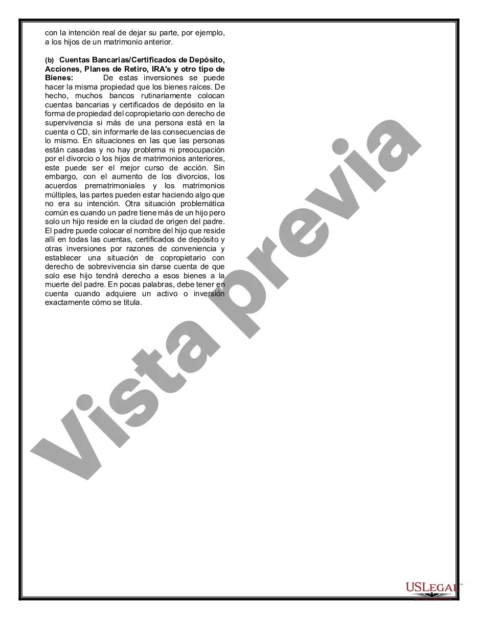 Preview Testamentos Mutuos o Últimas Voluntades y Testamentos para Personas Solteras que conviven con Hijos Menores