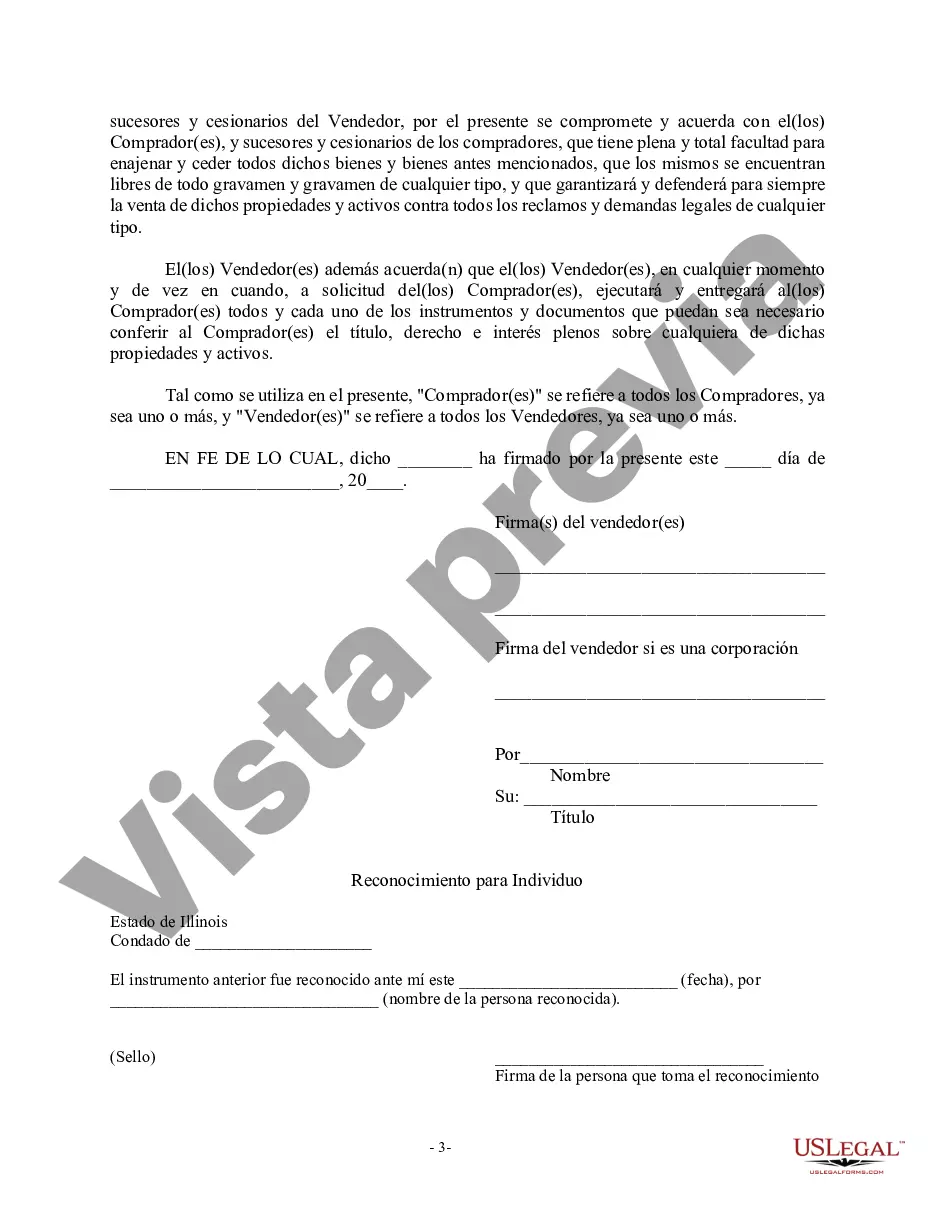 Preview Factura de venta en relación con la venta del negocio por parte del vendedor individual o corporativo