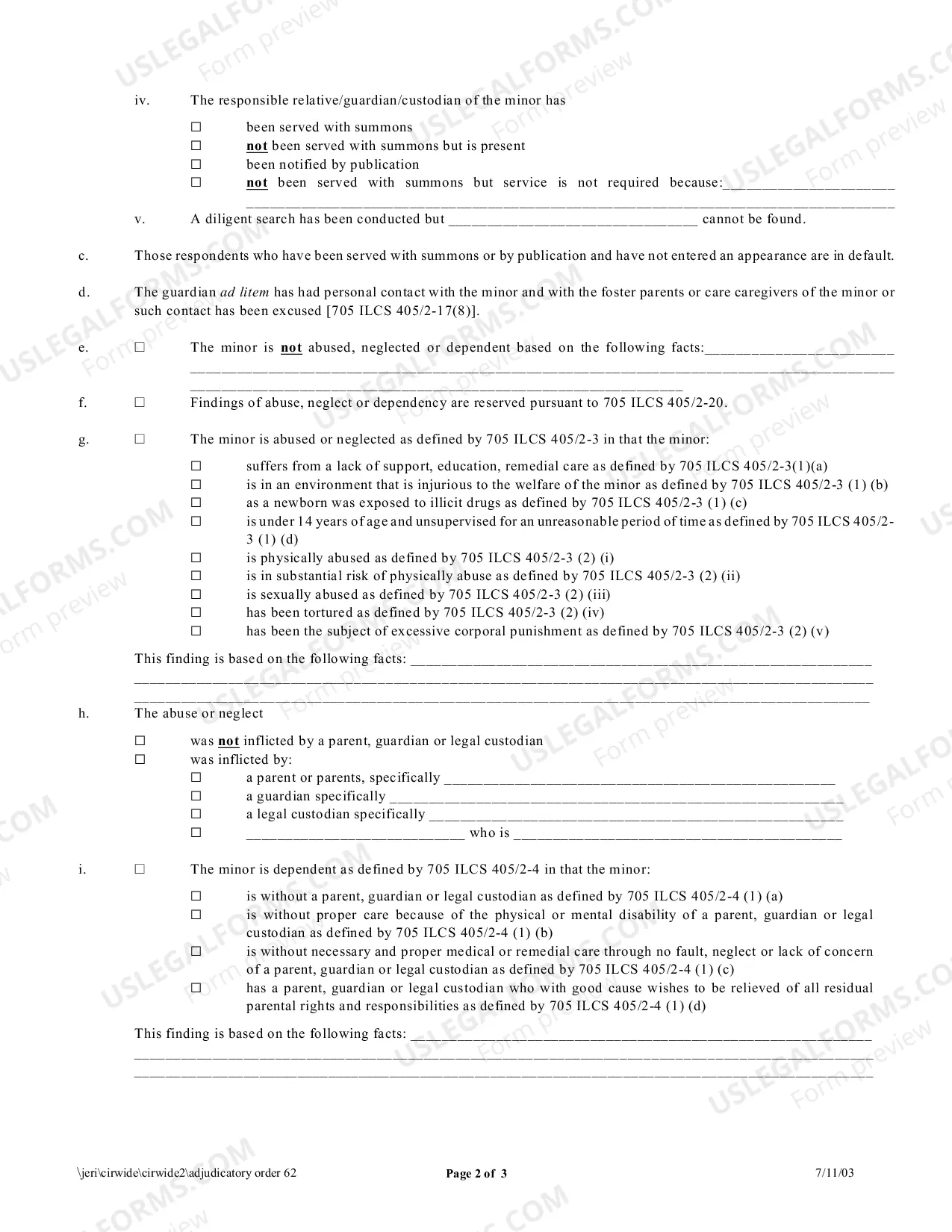 Preview Adjudicatory Order