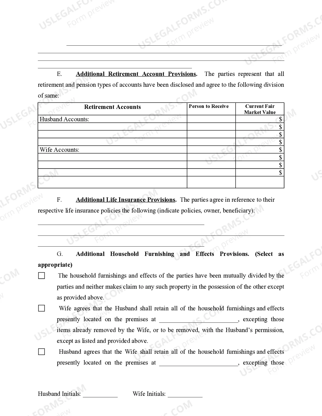 Preview Marital Settlement Agreement - no children OR adult children