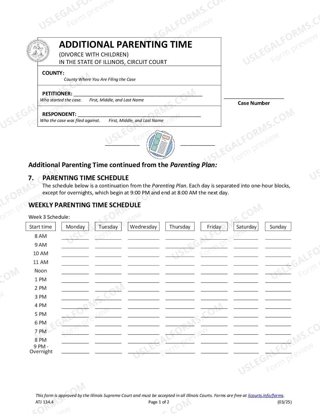 Preview Additional Parenting Time