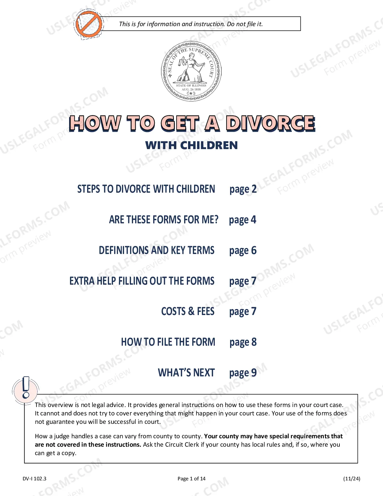 Preview Certification Agreement for Divorce with Minor Children