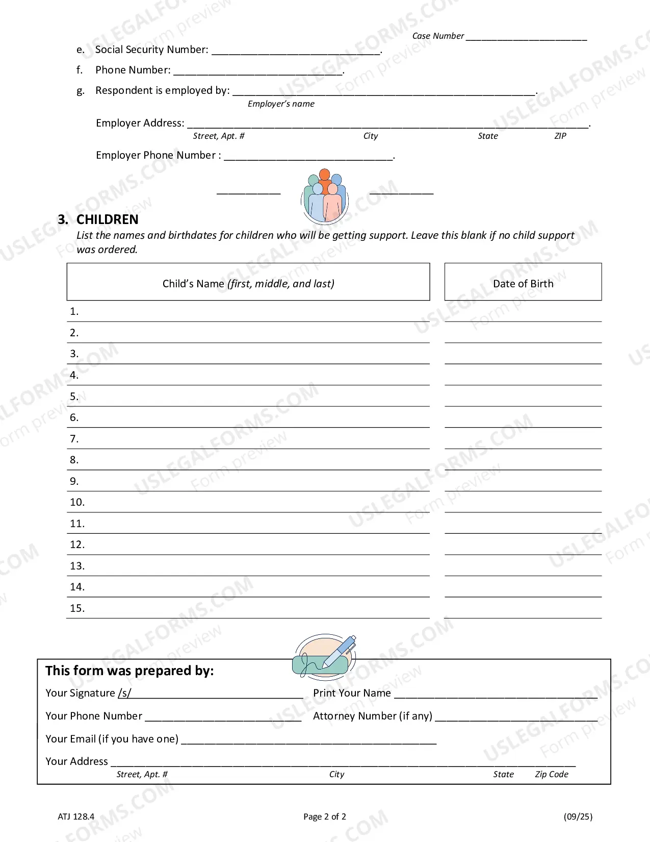 Preview Support Information Sheet - Child Support and Maintenance