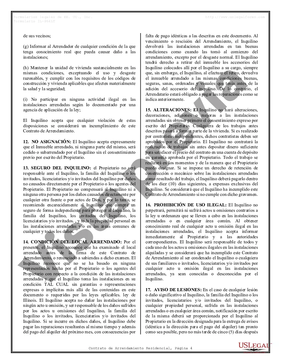 Preview Contrato de arrendamiento de alquiler residencial