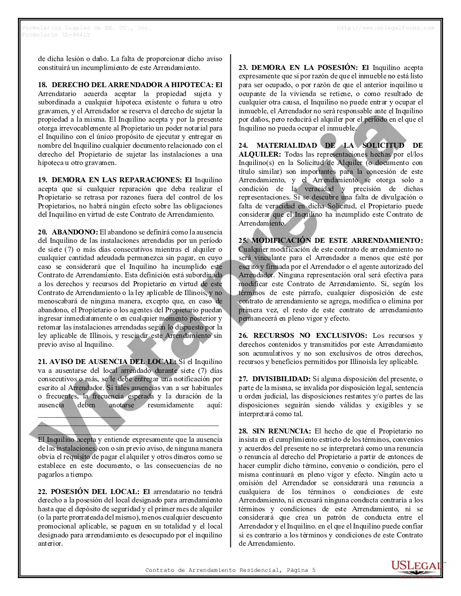 Preview Contrato de arrendamiento de alquiler residencial