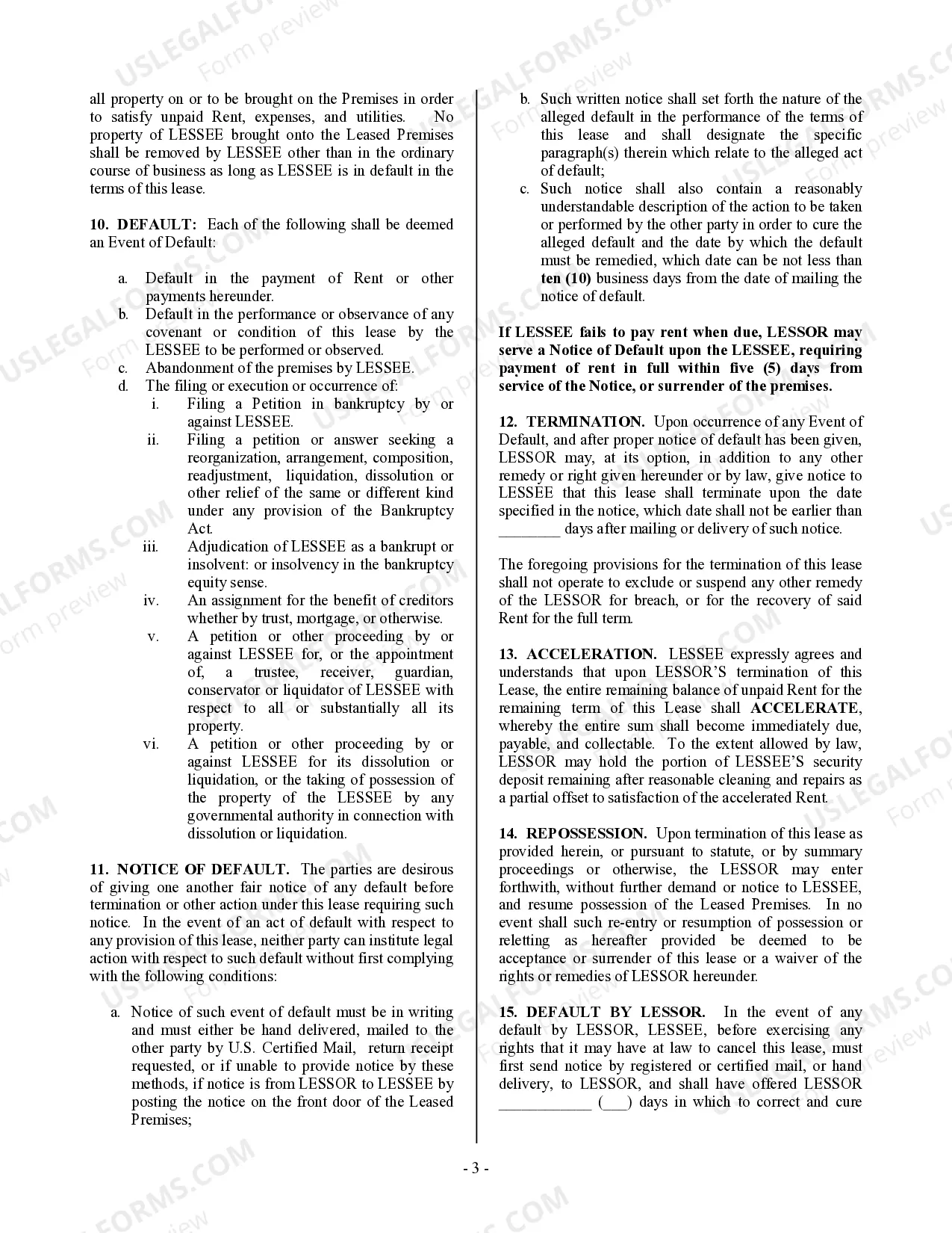 Preview Commercial Building or Space Lease