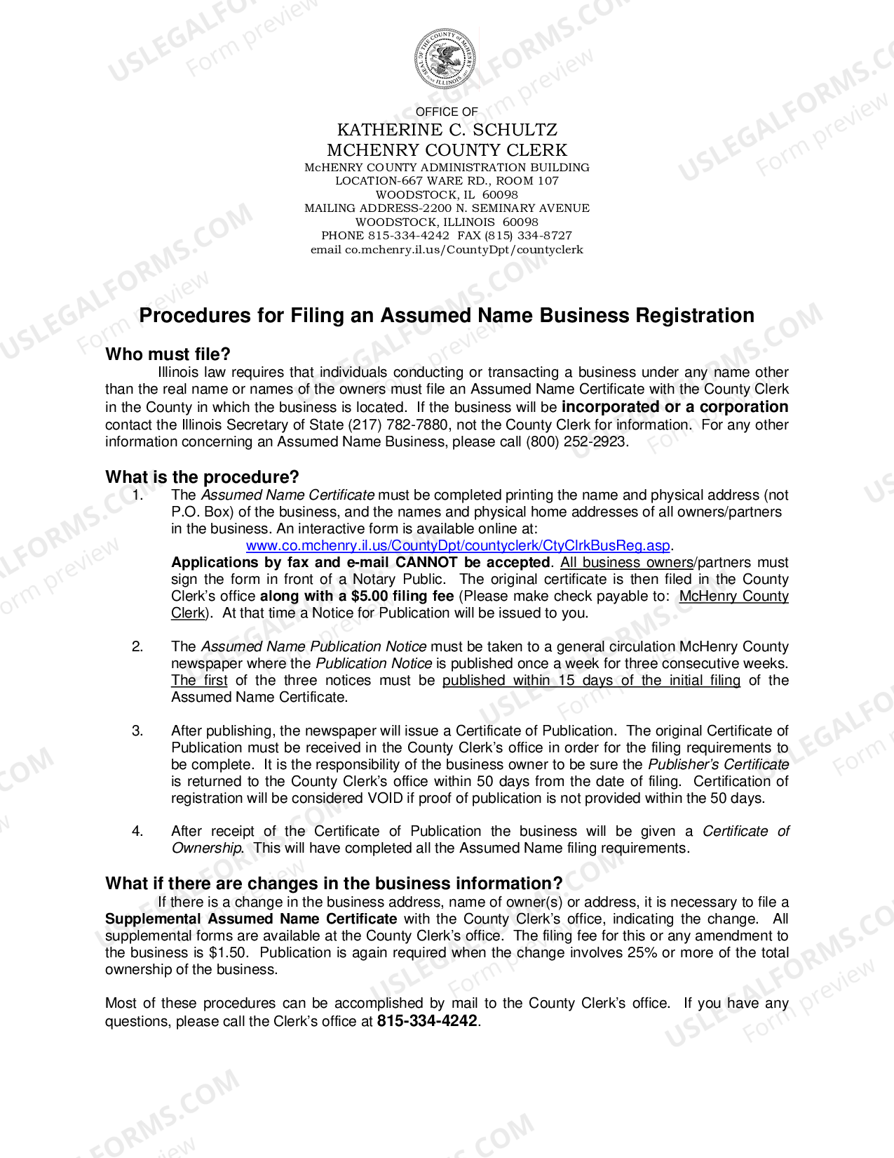 Illinois Procedures for Filing an Assumed Name Business Registration
