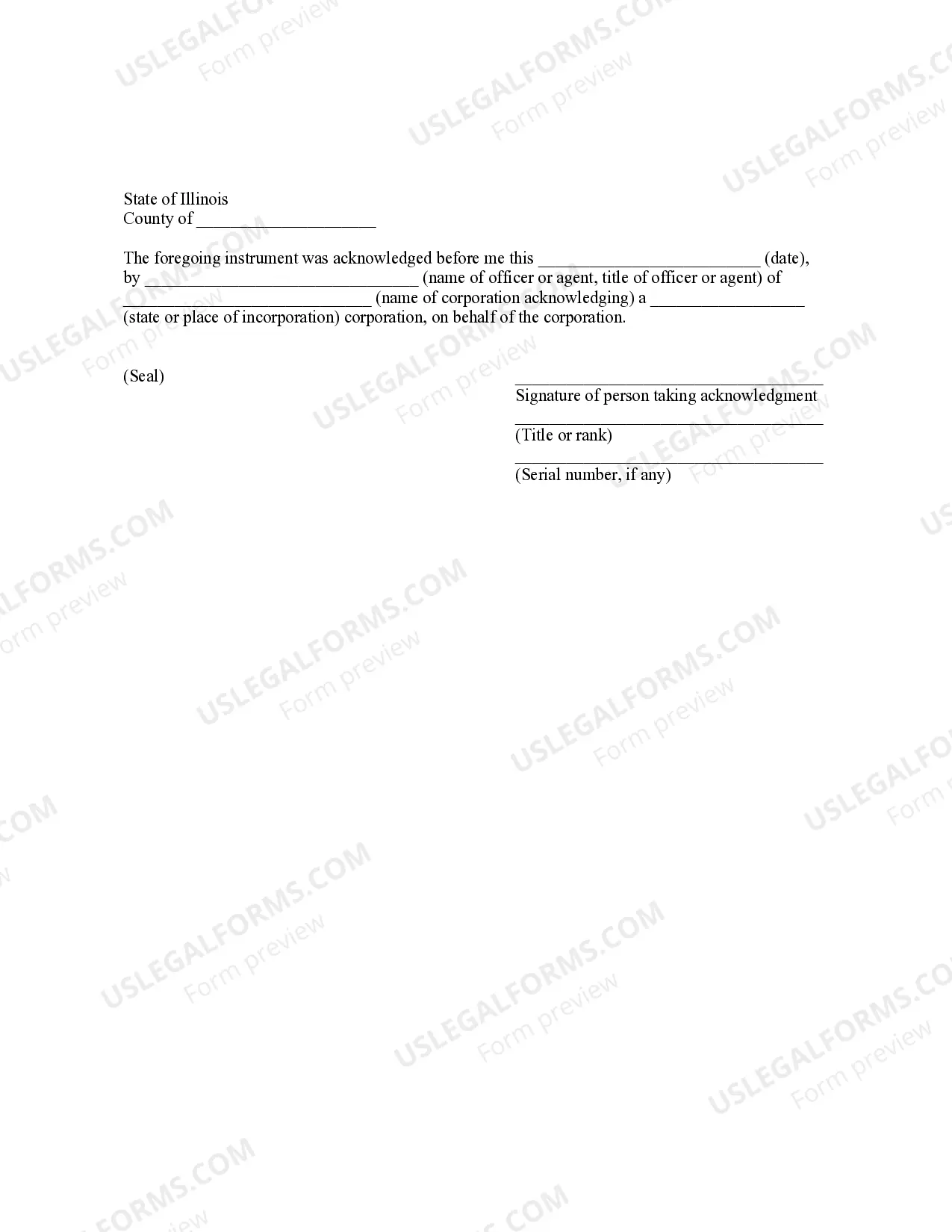 Preview Bill of Sale without Warranty by Corporate Seller