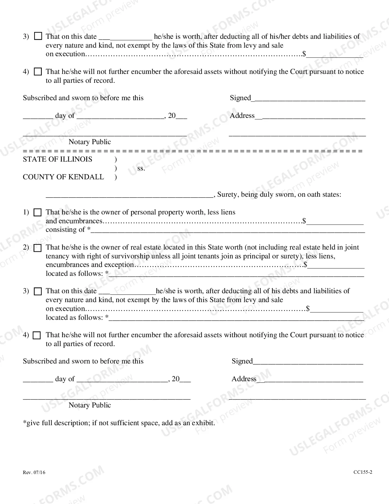 Preview Qualifications Of Principal and Personal Sureties