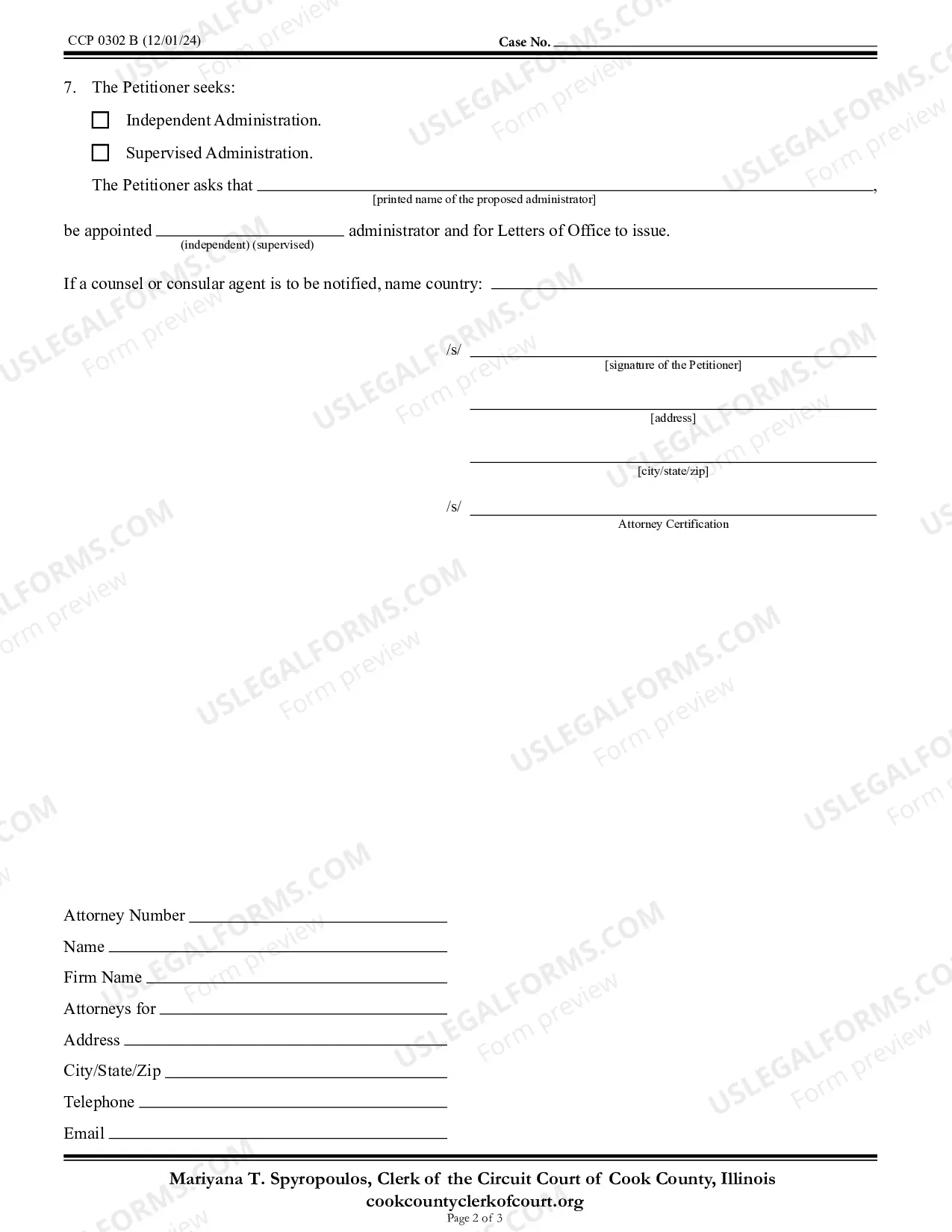 Preview Petition For Letters Of administration