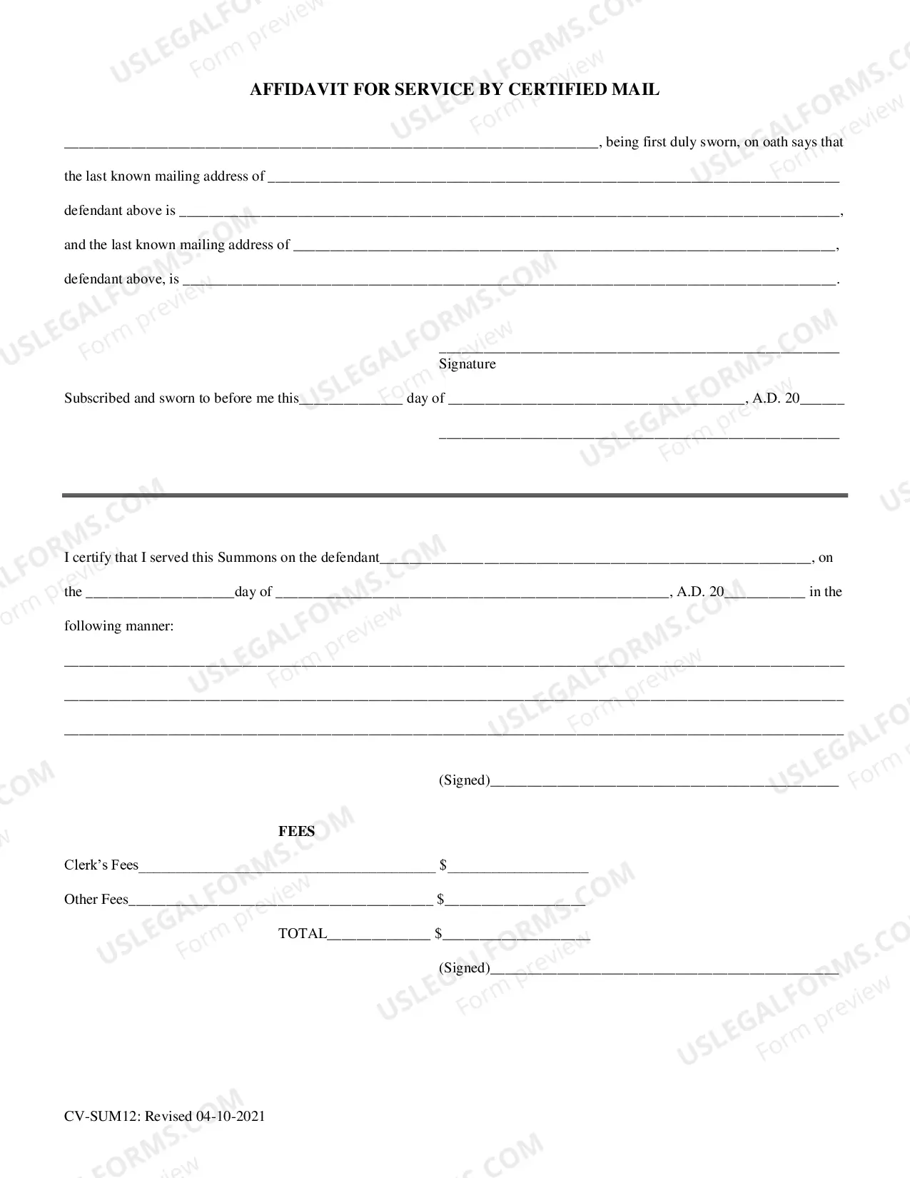 Preview Paternity Summons