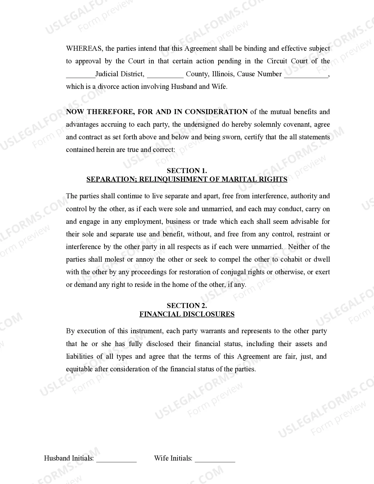 Preview Marital Legal Separation and Property Settlement Agreement Adult Children Parties May have Joint Property or Debts where Divorce Action Filed