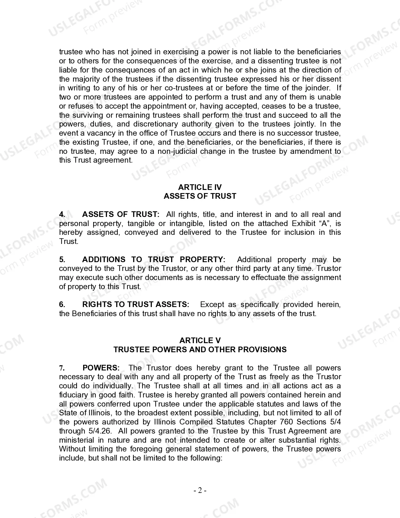 Preview Living Trust for Husband and Wife with No Children