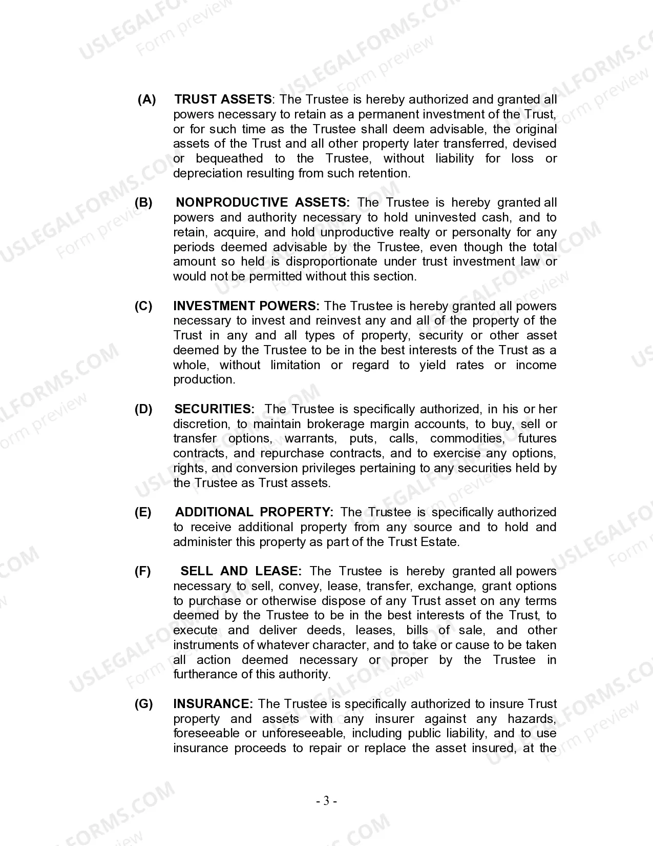 Preview Living Trust for Husband and Wife with No Children