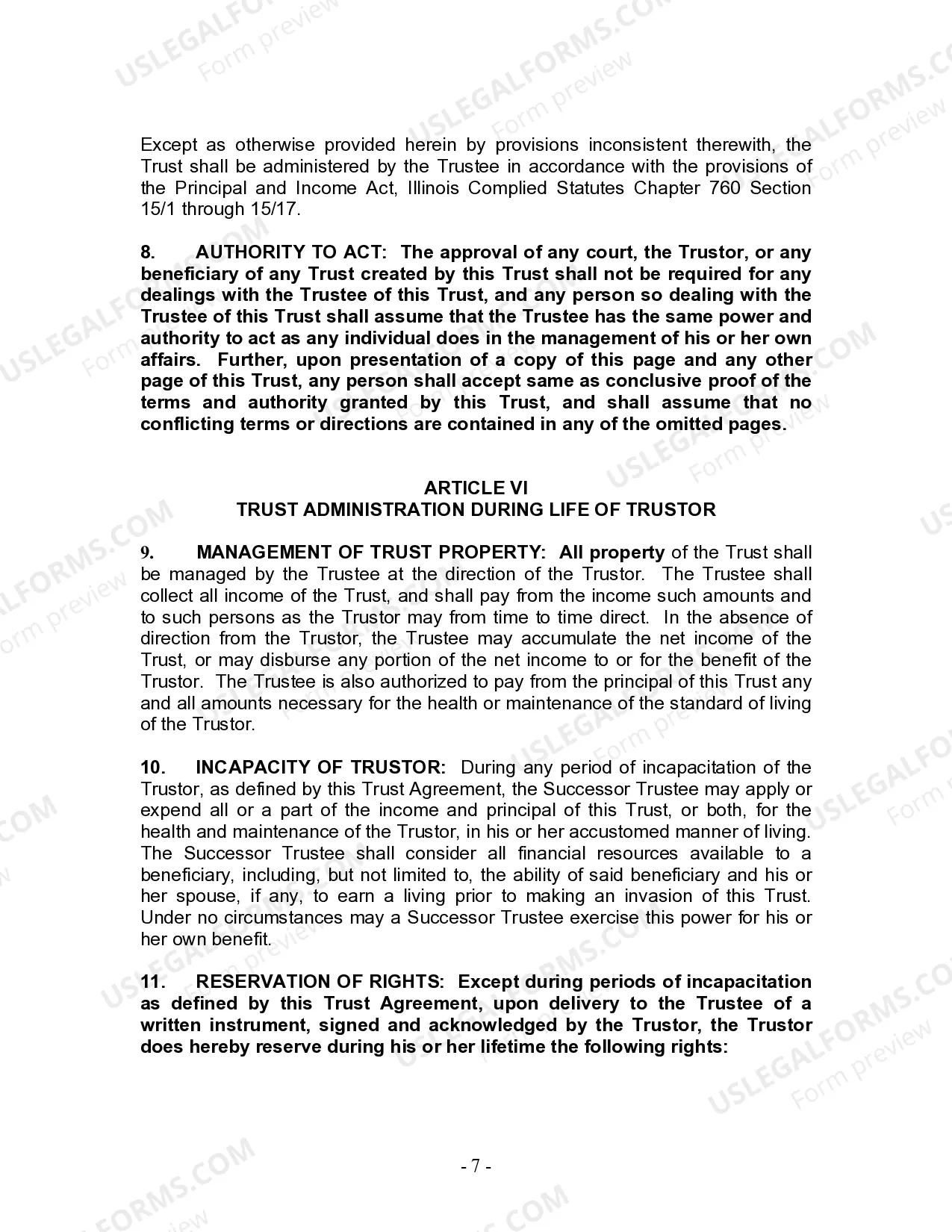 Preview Living Trust for Husband and Wife with No Children