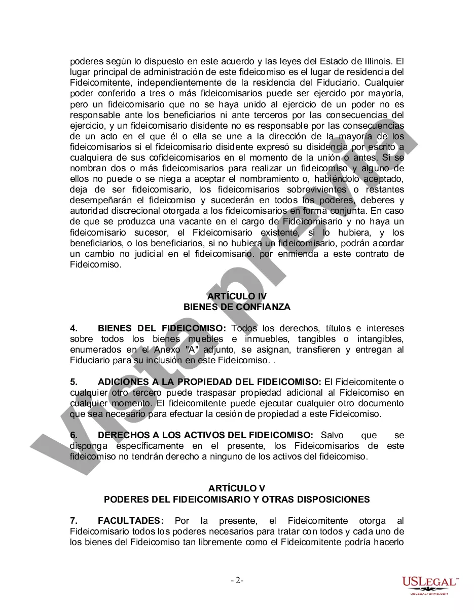 Preview Fideicomiso en vida para persona soltera, divorciada o viuda o viuda con hijos