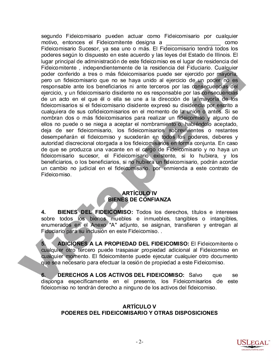 Preview Fideicomiso en vida para esposo y esposa con un hijo